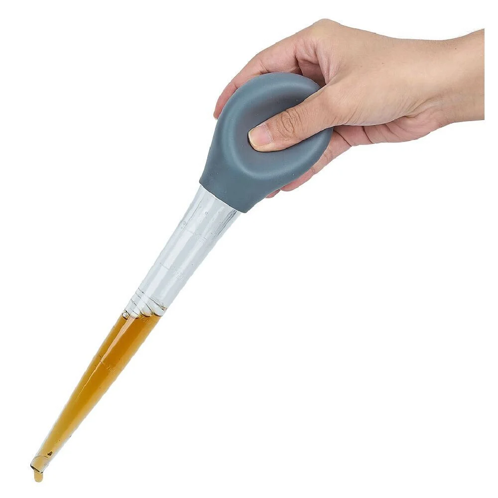 Poire à jus avec brosse de nettoyage