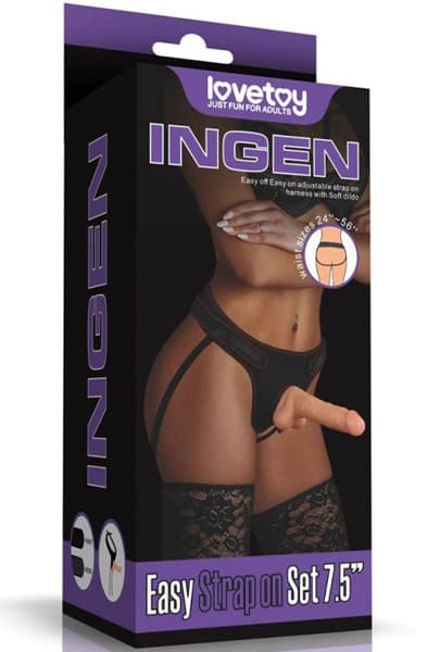 Lovetoy Easy Strapon Set 20 cm Strap-on med sele