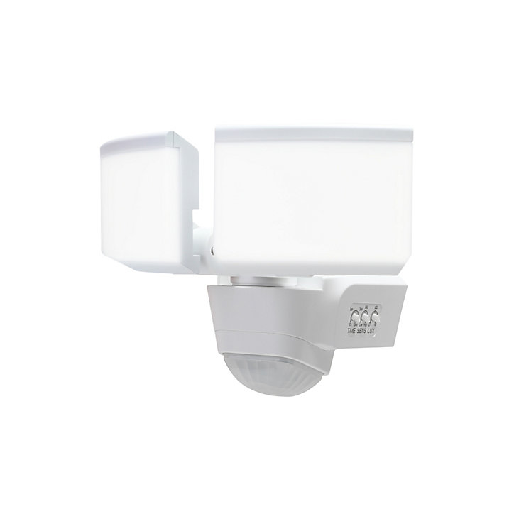 Projecteur LED à détection Security 2X10W 1600lm 20W IP54 GoodHome blanc