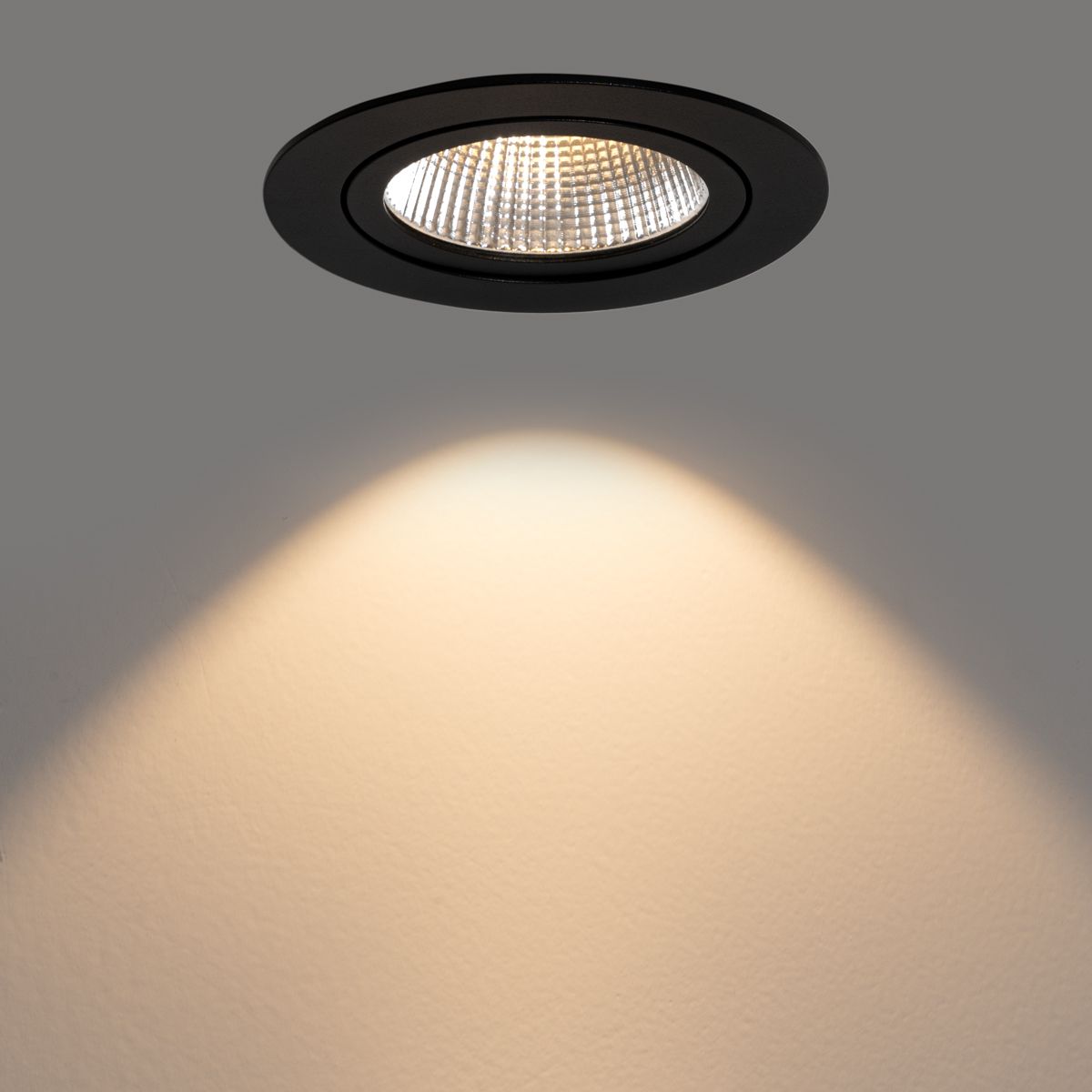 Set van 6 inbouwspots zwart 9,5cm incl. LED 1300 lm dimbaar IP23 - Gaius