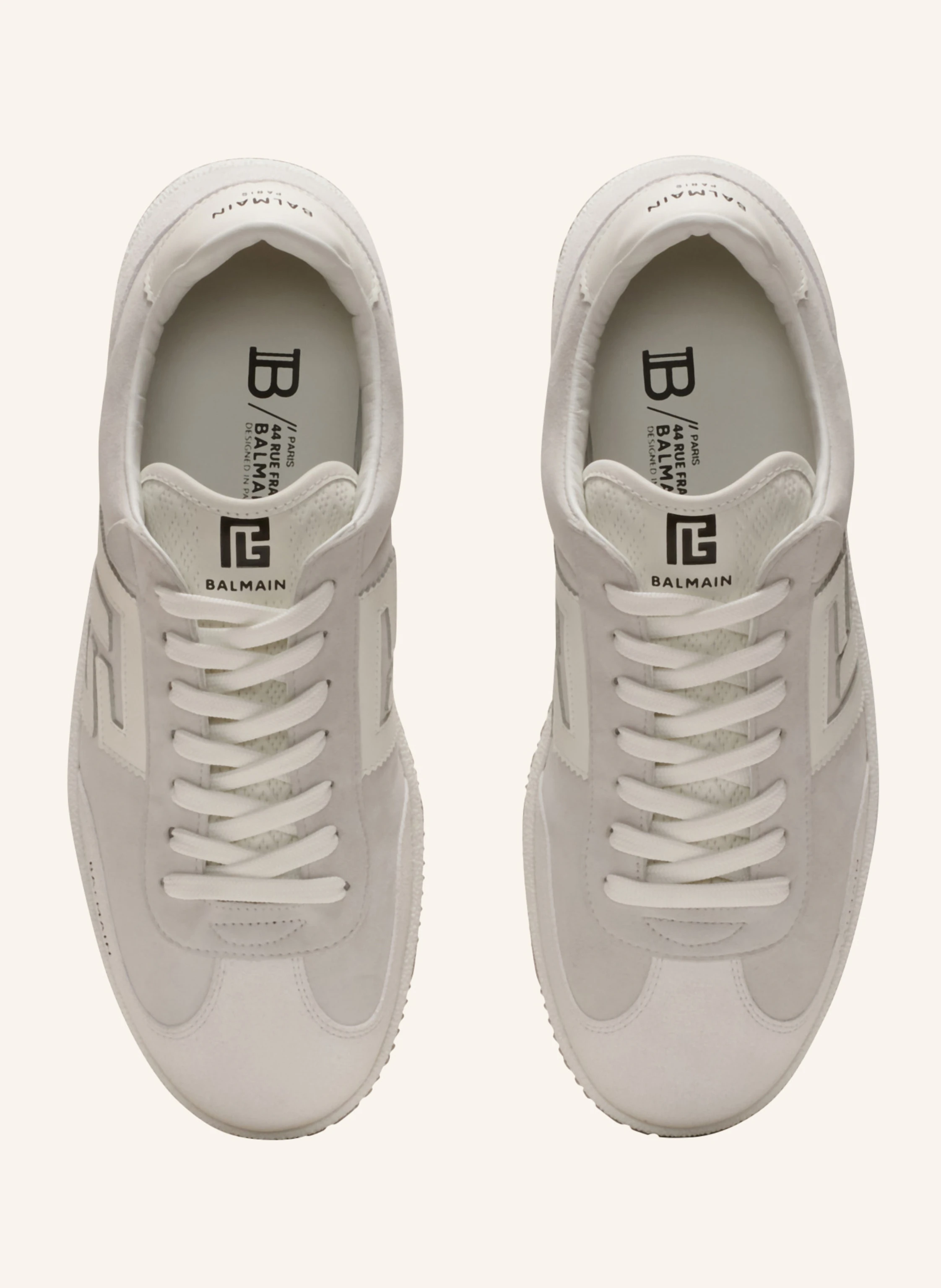 BALMAIN Sneakers Balmain Swan aus Kalbsleder und Wildleder
