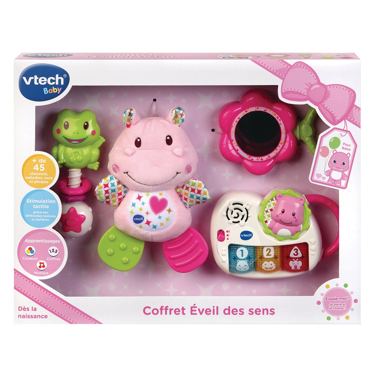 Coffret naissance éveil des sens rose