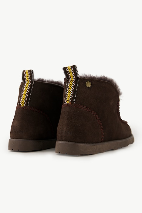 Lammfell-Boots, Veloursleder, Lammfellfutter