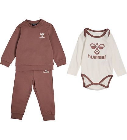 Hummel Sweatset m. Body L/æ - hmlTrio - Muskatnuss
