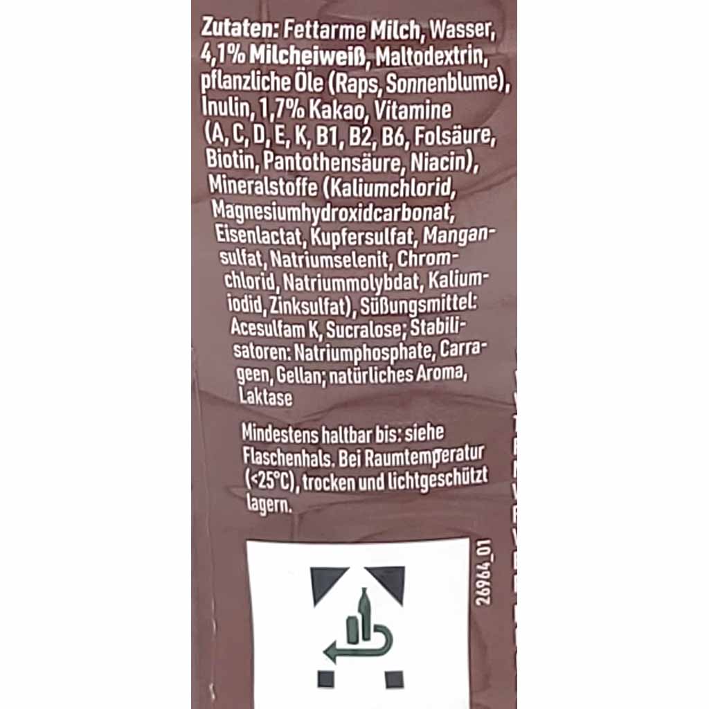 PowerX System Trinkmahlzeit Classic Chocolate 6 x 500ml, 3 Liter MHD:7.1.25