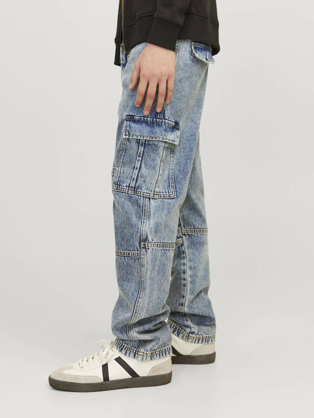 JACK & JONES loose fit jeans JJICHRIS JJWADE blue denim