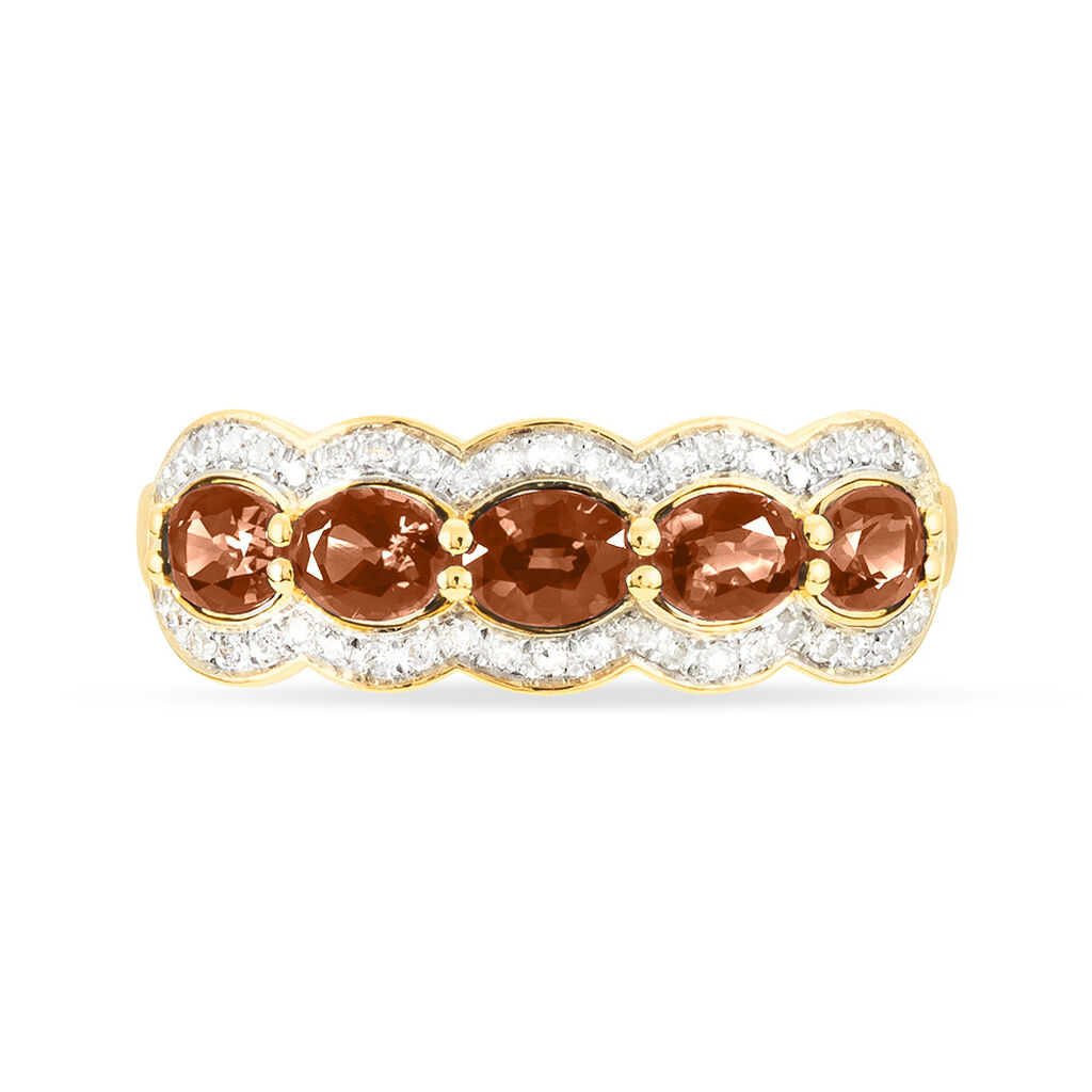 Bague Margaux Or Jaune Morganite Et Diamant