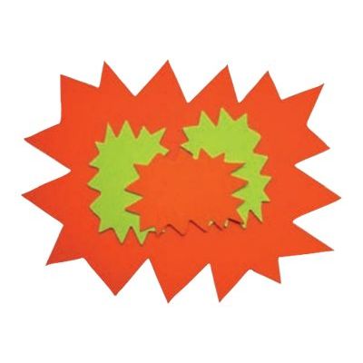 Apli Agipa - 10 éclatés fluo effaçables - jaune/orange - 24 x 32 cm