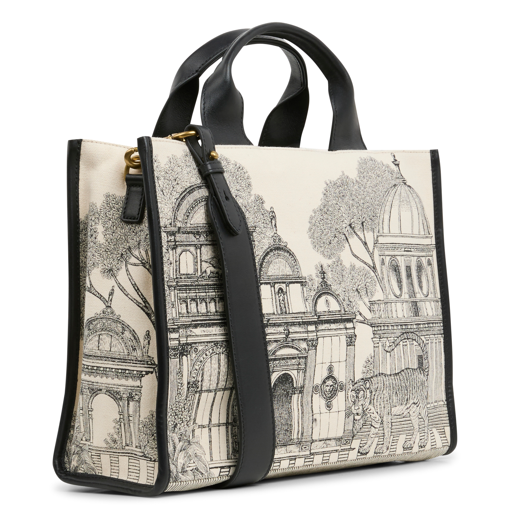 MIRAGE - Sac à main jacquard en coton | Noir