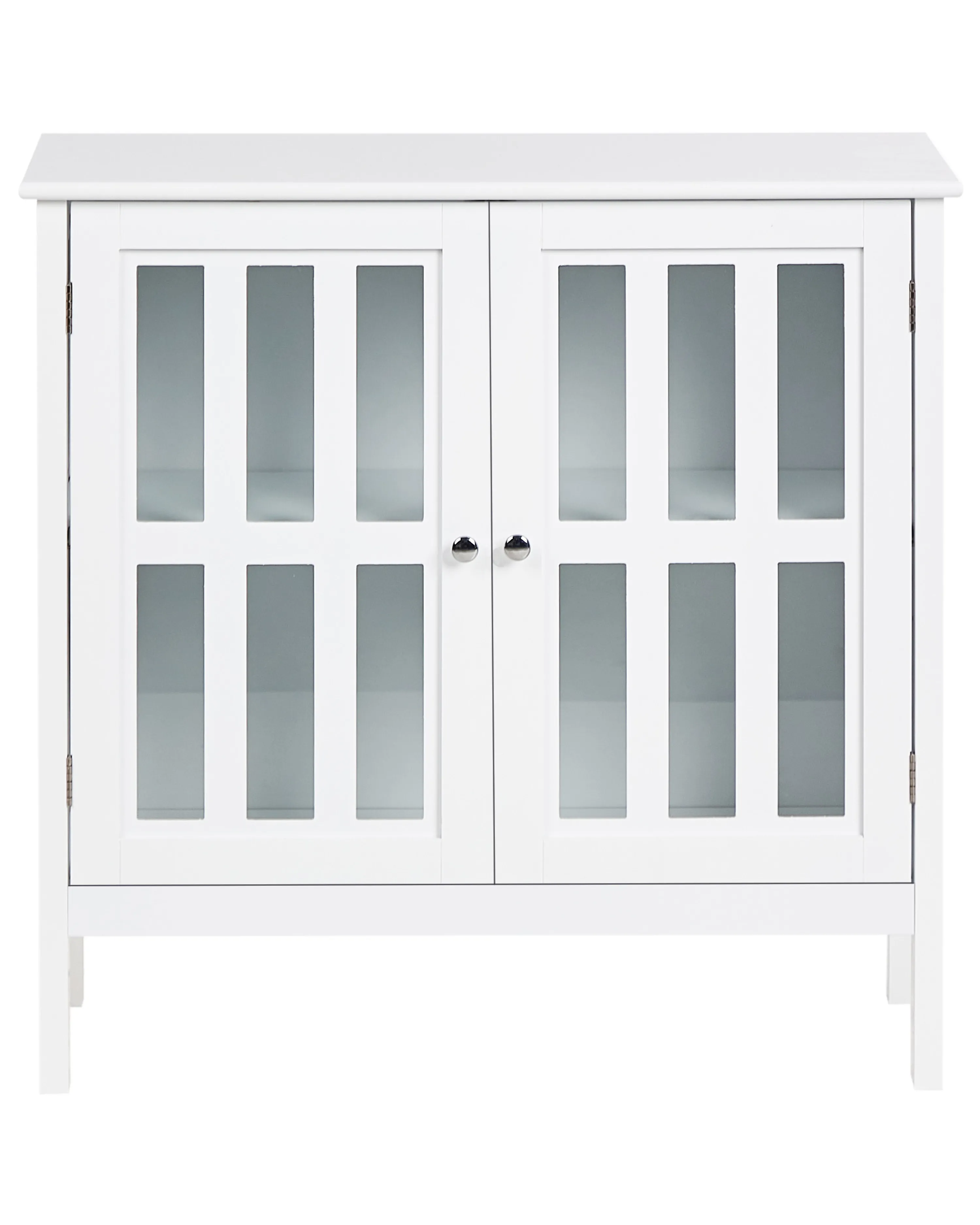 Dressoir met glazen deuren MIRAM 80 cm Wit