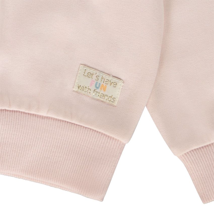 Sweat molleton oversize à capuche uni pour fille - Rose