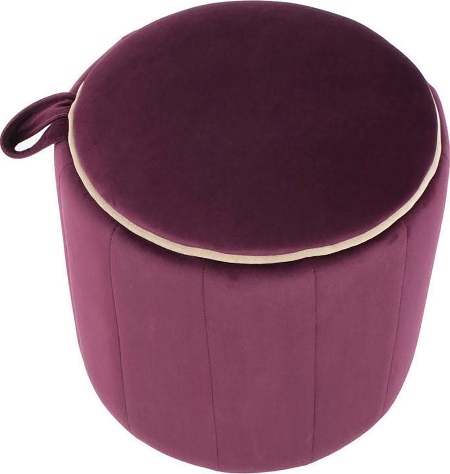 Kayoom Sitzhocker »Hocker Reese, Sitzhocker mit Komfort, samtweiche Oberfläche« 1 Stk. tlg. samtweich, dekorativ, detailreich, attraktive Farbgebung