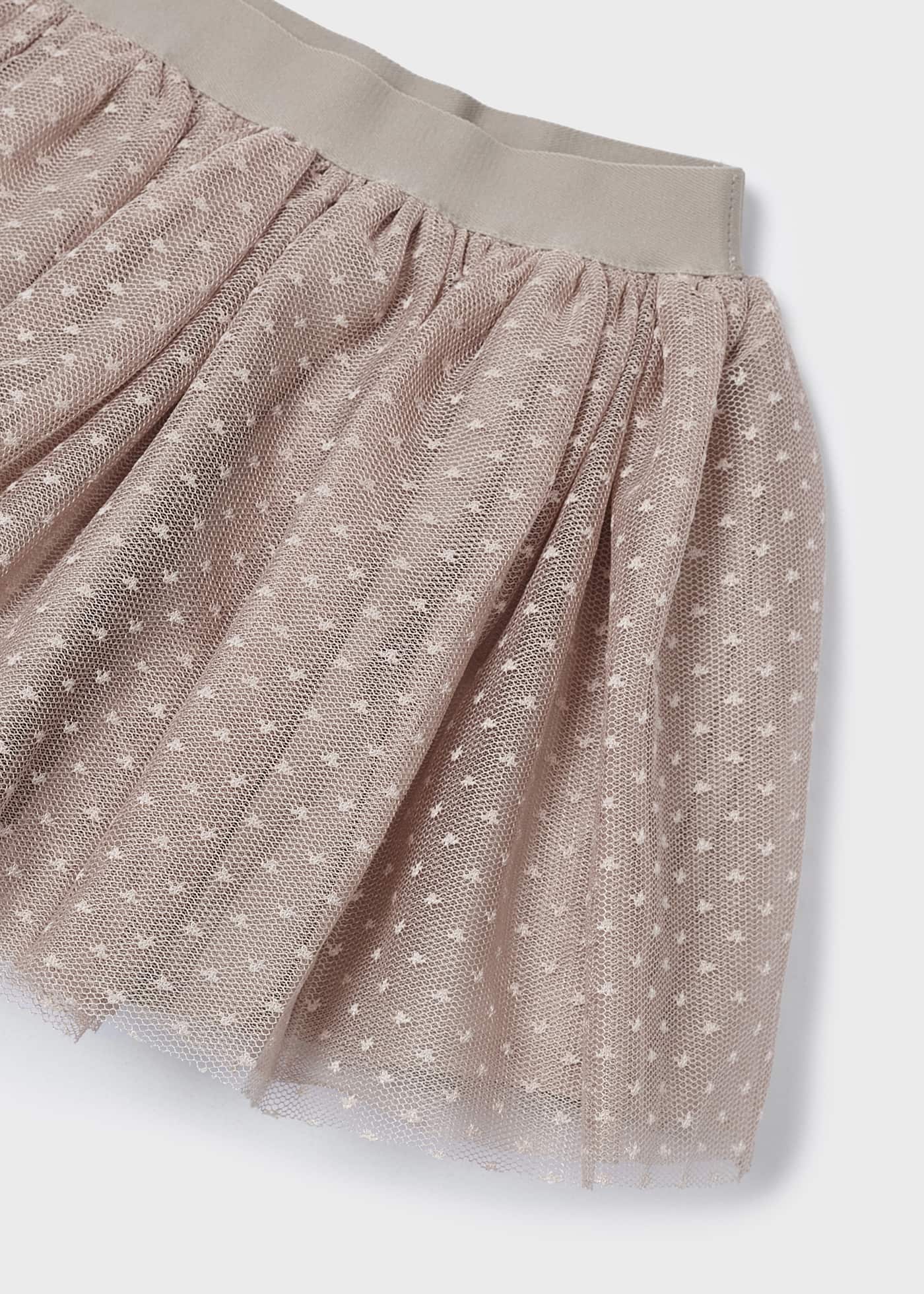 Conjunto de duas peças com saia de tule para meninas