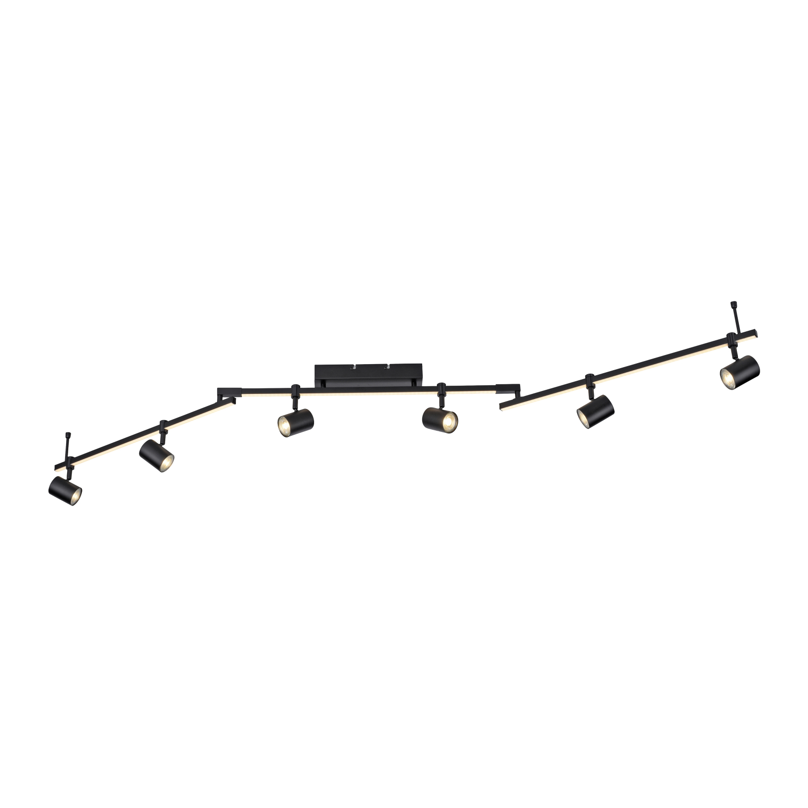 LED-Deckenstrahler - schwarz - Memory - 6-flammig