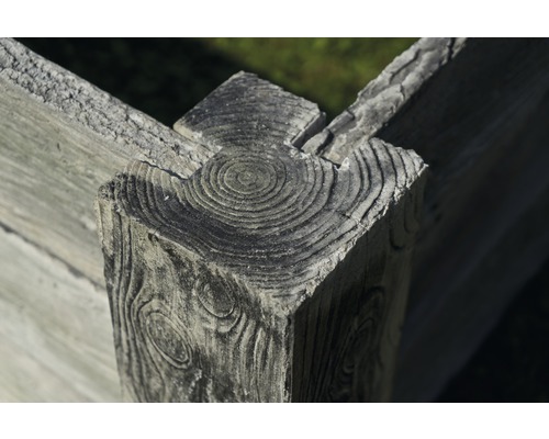 Betonnen verhoogde tuinbak Cube antiekgrijs met voorgemonteerde draad 120 x 120 x 69 cm
