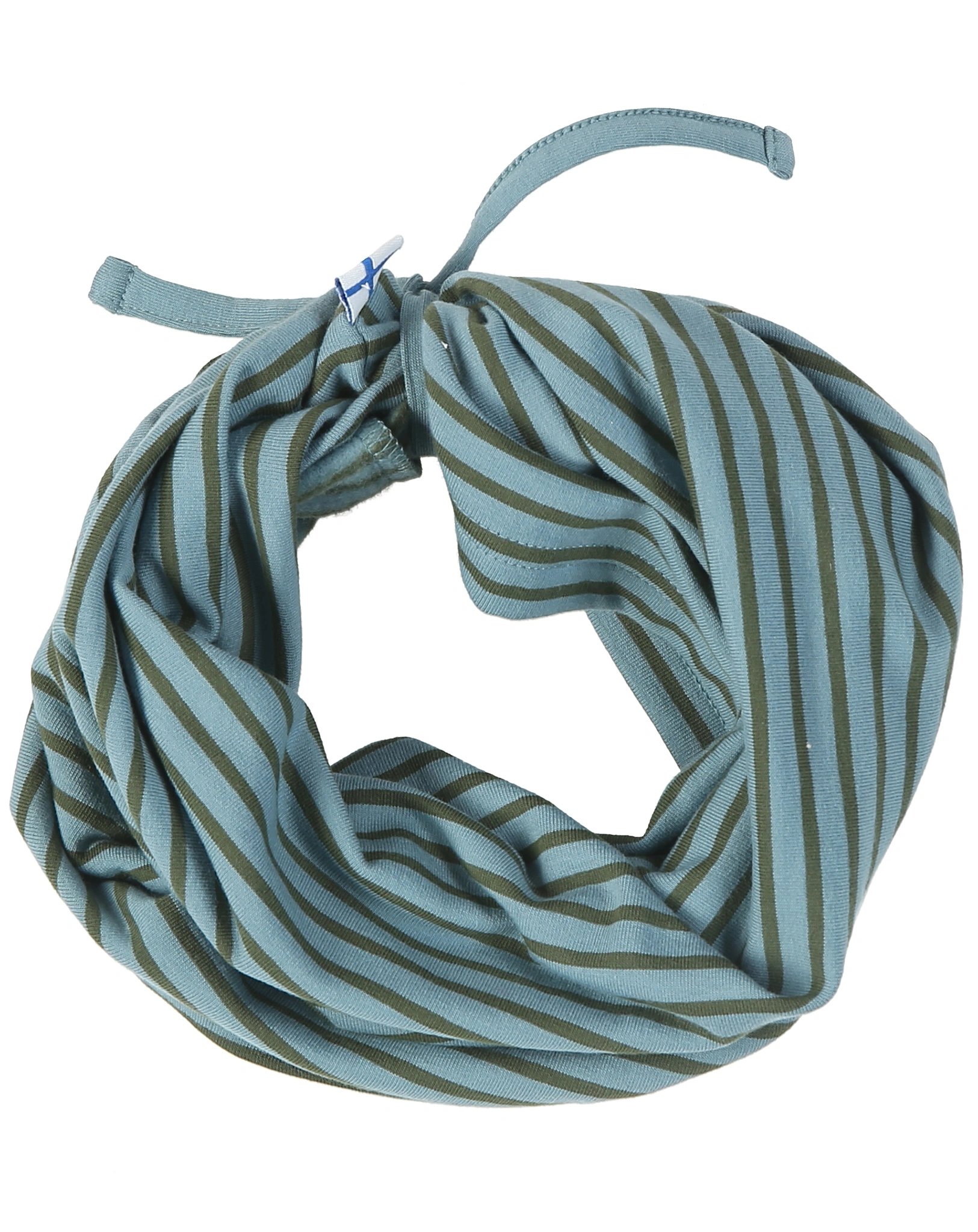 Jersey-Schlauchschal TUNNELI TWIST in smoke blue/ bronze green