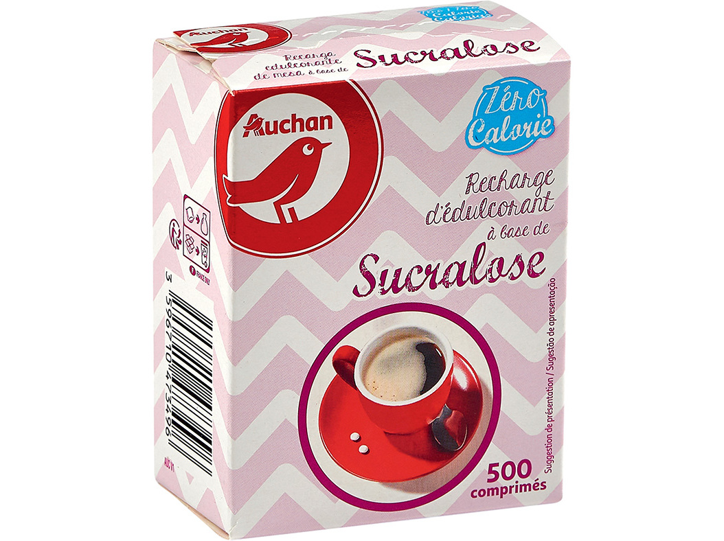 RECARGA EDULCORANTE AUCHAN À BASE DE SUCRALOSE500 UN