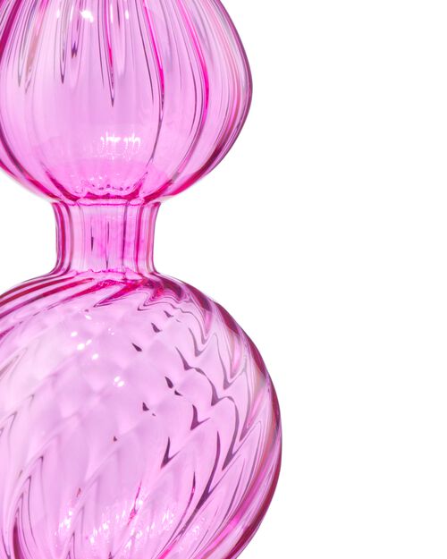 pointe de sapin en verre rose