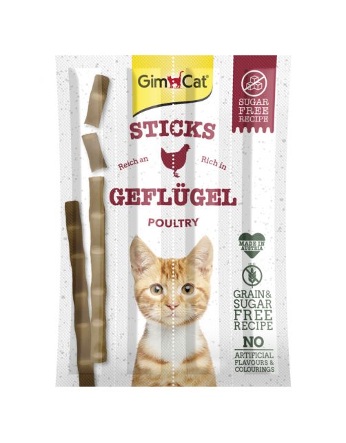 Gimcat Sticks - Kattensnack - Gevogelte 20 g 4 stuks