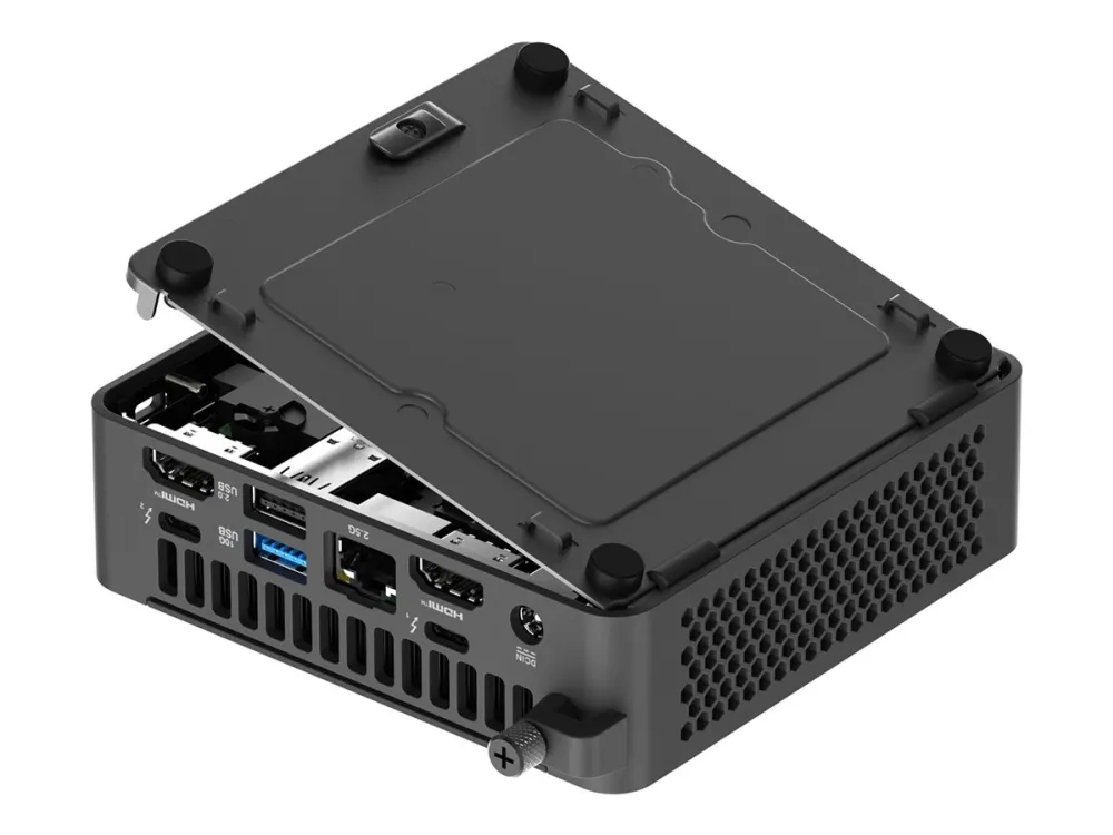 ASUS NUC 15 Pro Slim Kit RNUC15CRKC500002 - Barebone - mini PC 1 x Core 5 210H / op til 4.8 GHz - RAM 0 GB - Intel Graphics - IEEE 802.11ax (Wi-Fi 6), IEEE 802.11be (Wi-Fi 7), Bluetooth 5.4, Gigabit Ethernet, 2.5 Gigabit Ethernet - sort