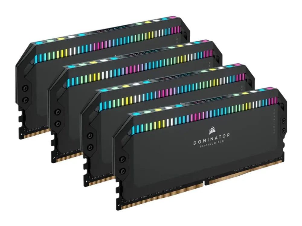 CORSAIR Dominator Platinum RGB - DDR5 - sæt - 64 GB: 4 x 16 GB - DIMM 288-PIN - 6400 MHz / PC5-51200 - CL32 - 1.40 V - sort
