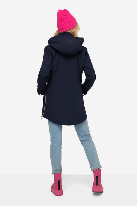 Softshell-Jacke, wasserabweisend, Kapuze