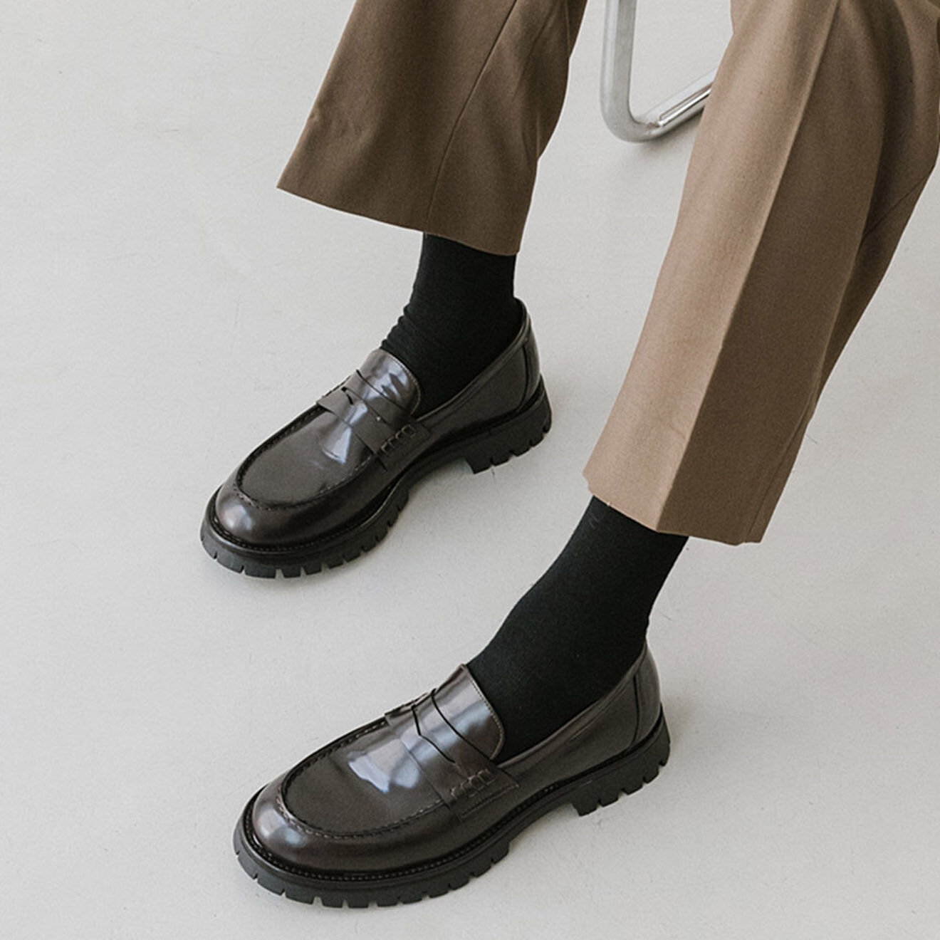 Jonak Mocassins en Cuir Rimano marron
