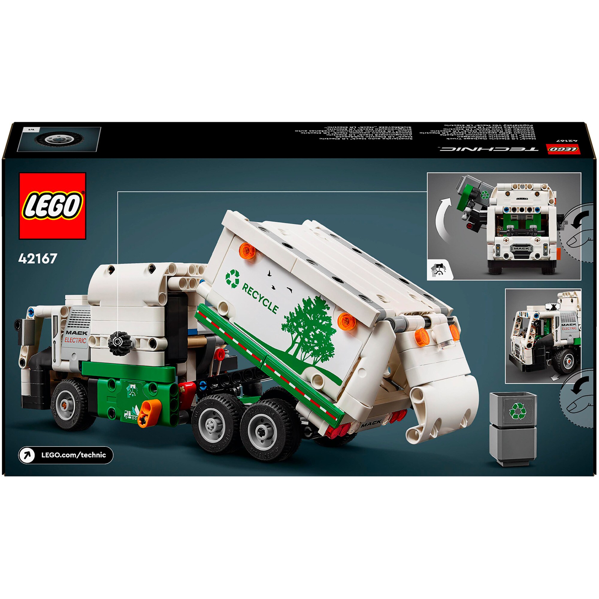 LEGO Konstruktionsspielzeug Technic Mack LR Electric Müllwagen
