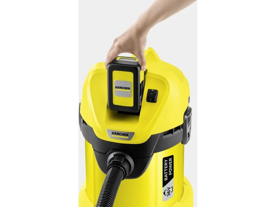 Kärcher WD 3 Battery Set - Støvsuger - beholder - ledningsfri