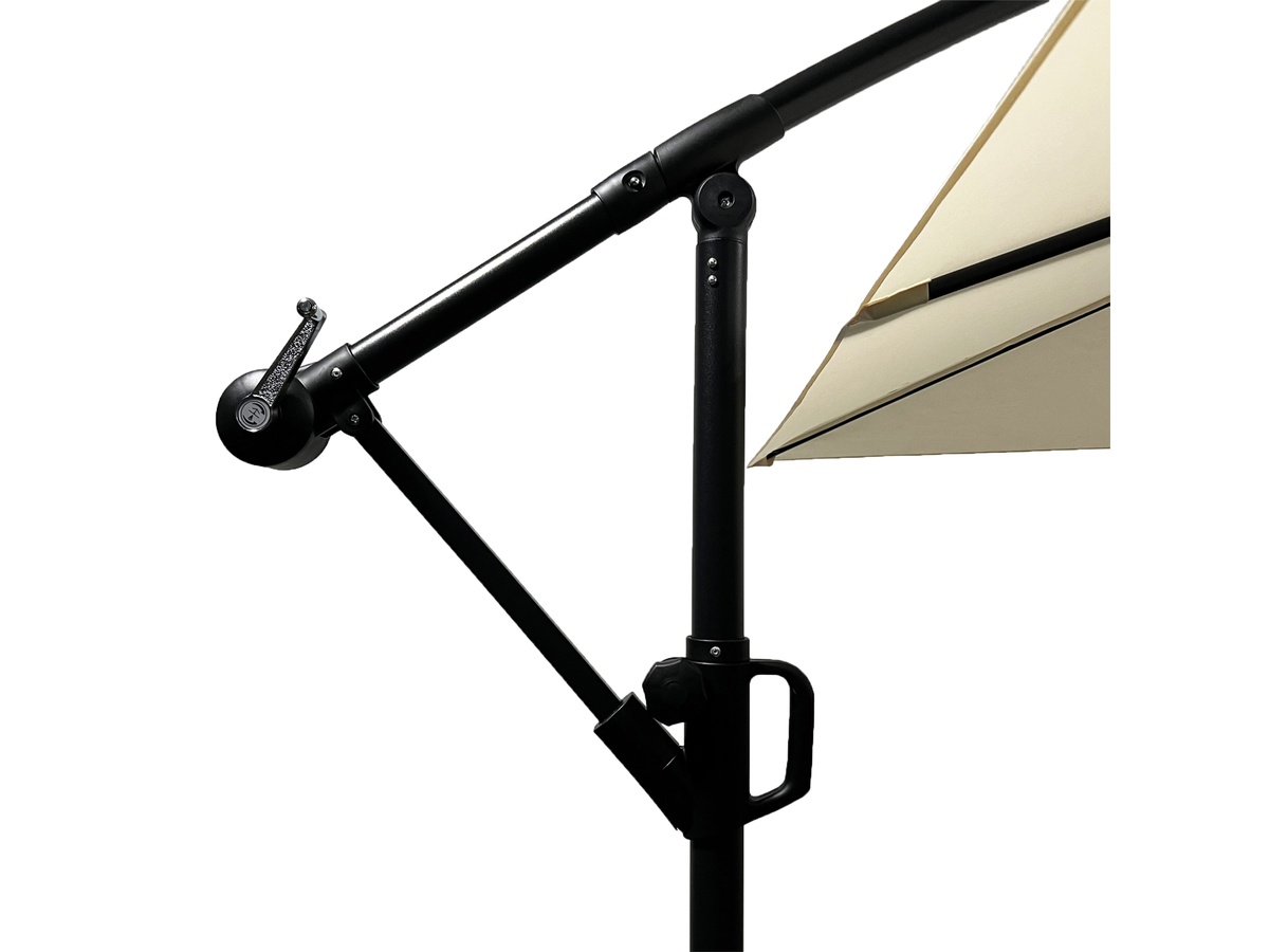 Buitenkado actie 2.5x2.5m staal zweefparasol - beige
