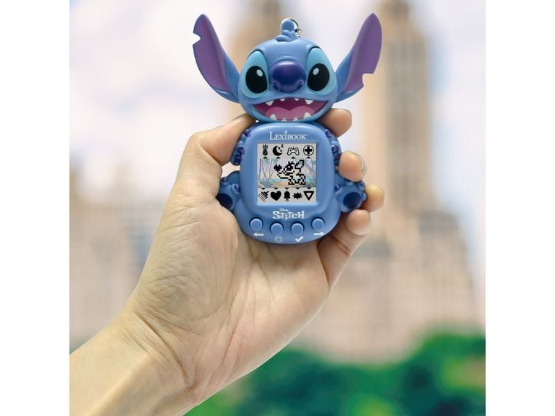 Lexibook Tamagotchi Disney Stitch My Best-E Blau Spielkonsole mit LCD-Bildschirm und 3 exklusiven Stitch-Spielen