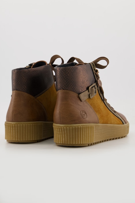 Leder-Sneaker, Remonte x Elle, Snake-Metallic, Weite G