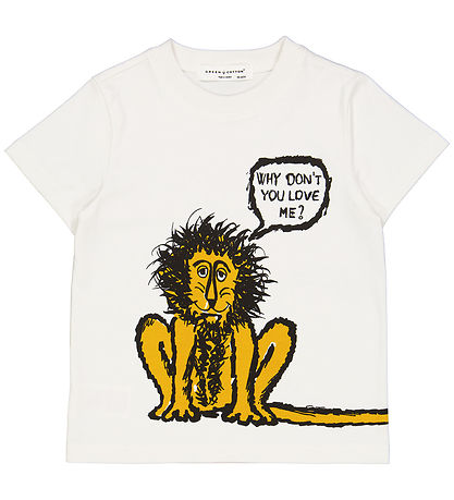 Green Cotton x WWF T-shirt  - Balsam Cream m. L?ve