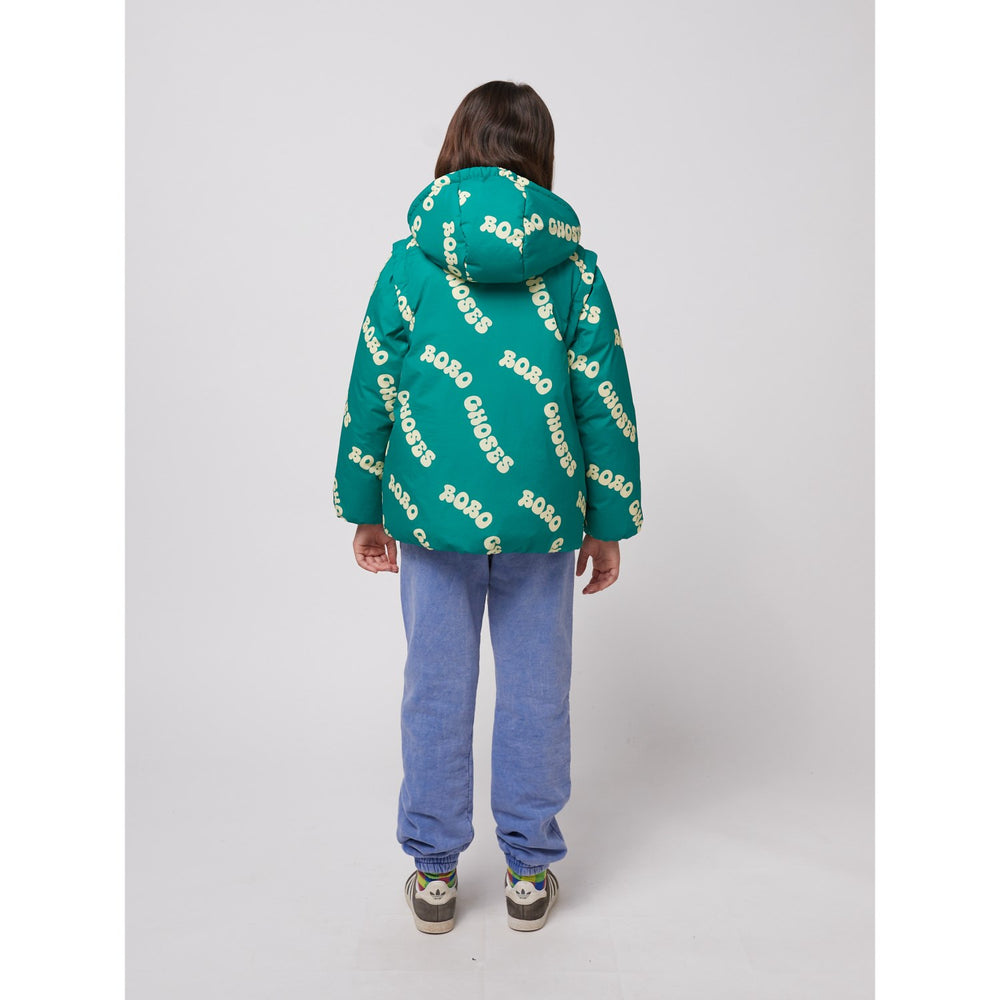 Køb Bobo Choses Green Wavy Bobo Choses All Over Lys Vatteret Anorak