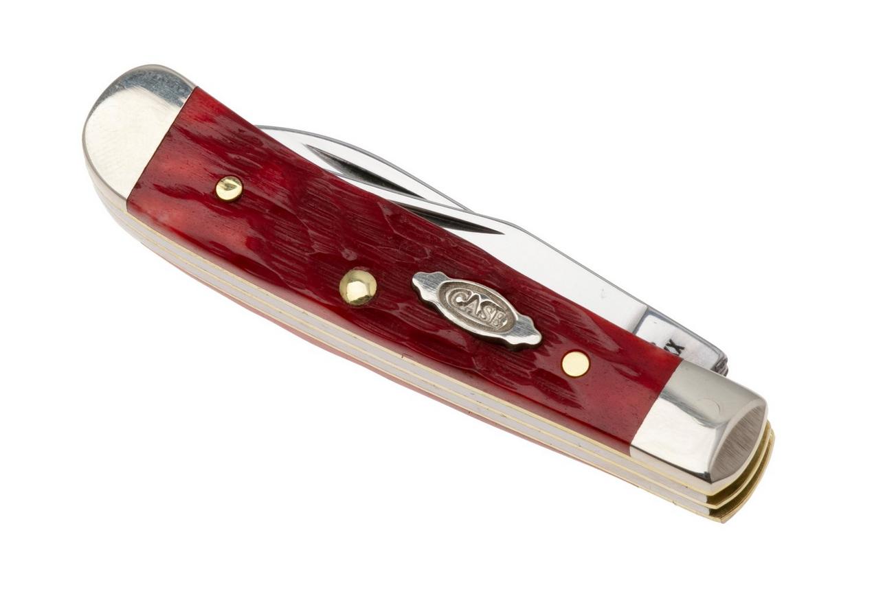 Case Tiny Trapper Dark Red Bone, Peach Seed Jig, 31944, 62154W CS zakmes