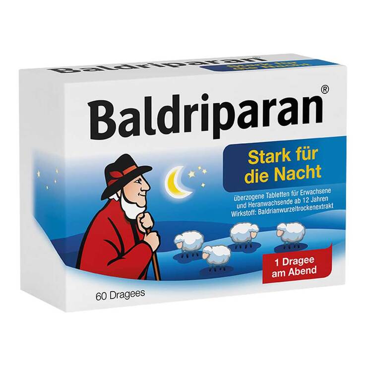 Baldriparan Stark für die Nacht überzogene Tabletten, 60 St