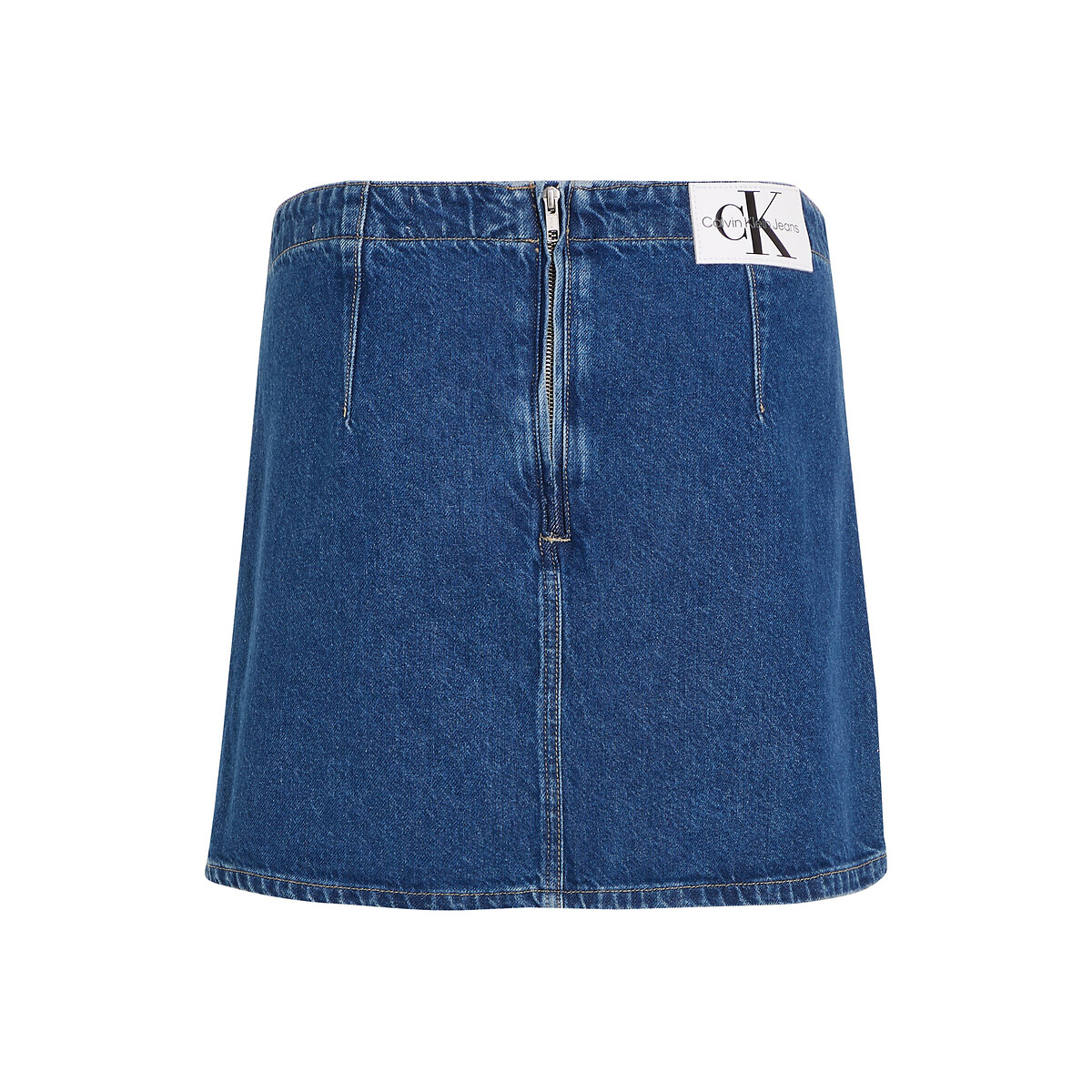 CALVIN KLEIN JEANS<br>Saia jeans curta com zíper