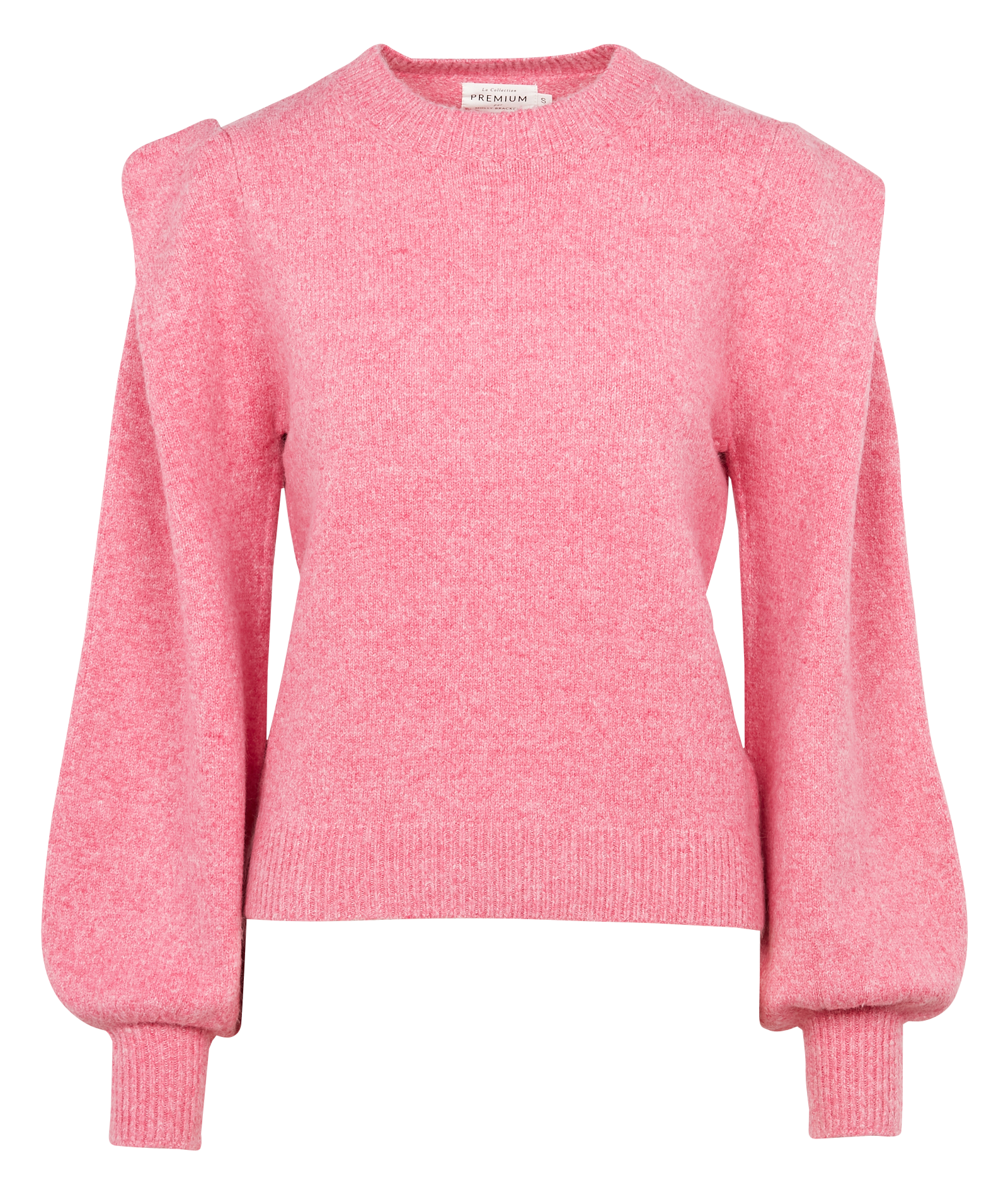 Pull col rond à épaulettes | Rose