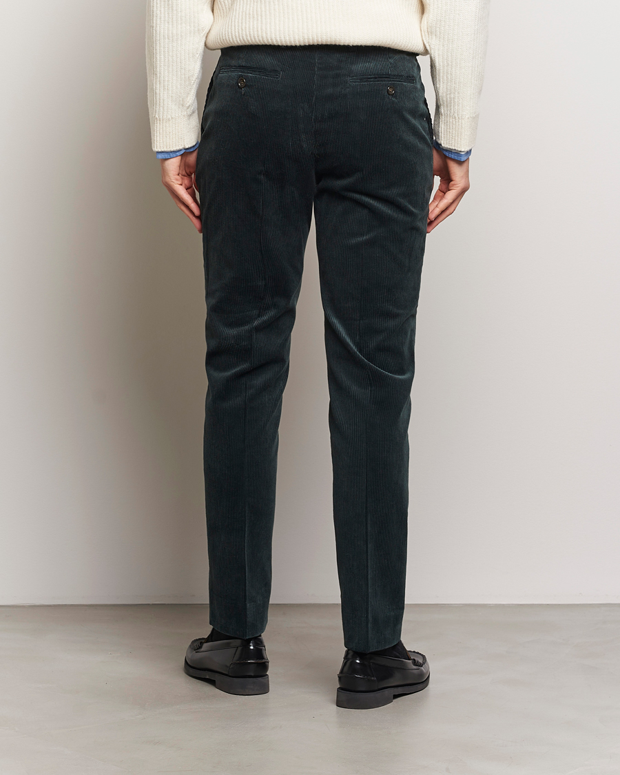 GANT Slim Corduroy Suit Trousers Tartan Green