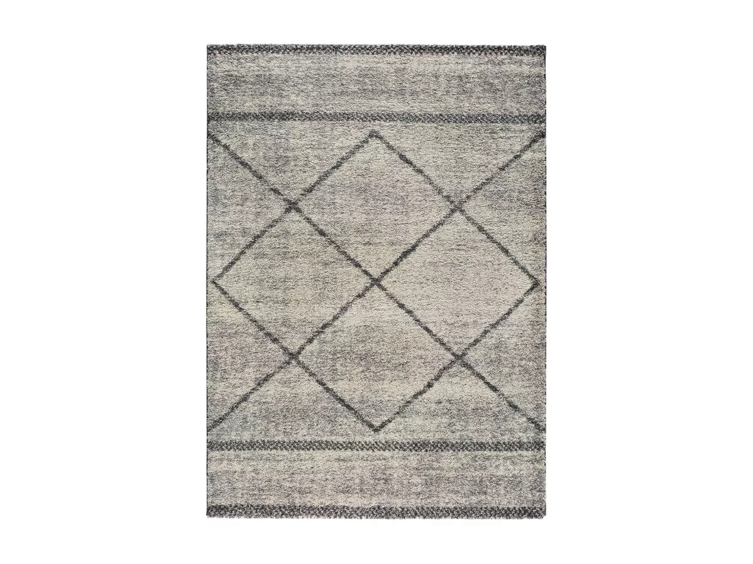 Tapis intérieur - ethnique - gris - 133 x 190 cm - KASBAH