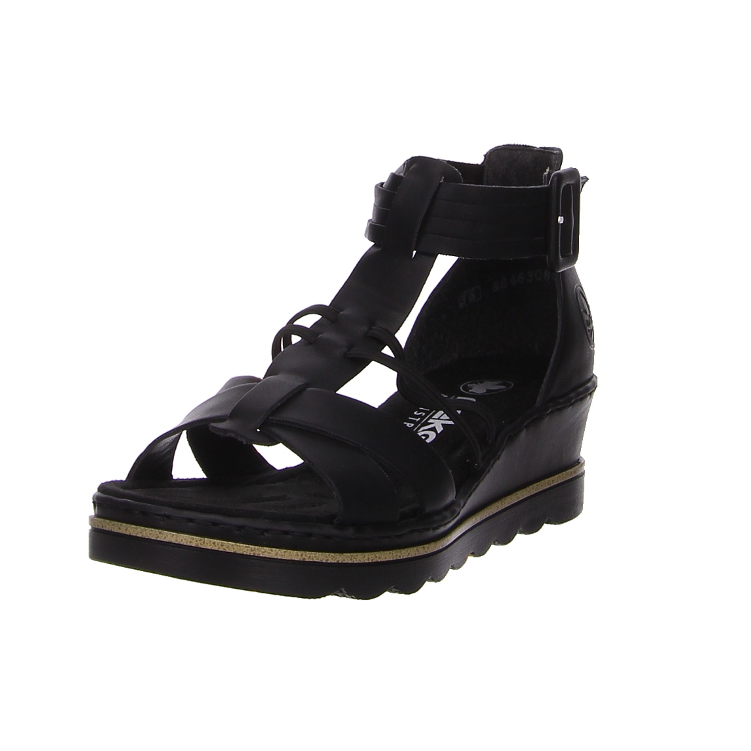 Rieker Keilsandale schwarz schwarz