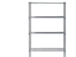 Reol Alba chrome stål med 5 hylder medium