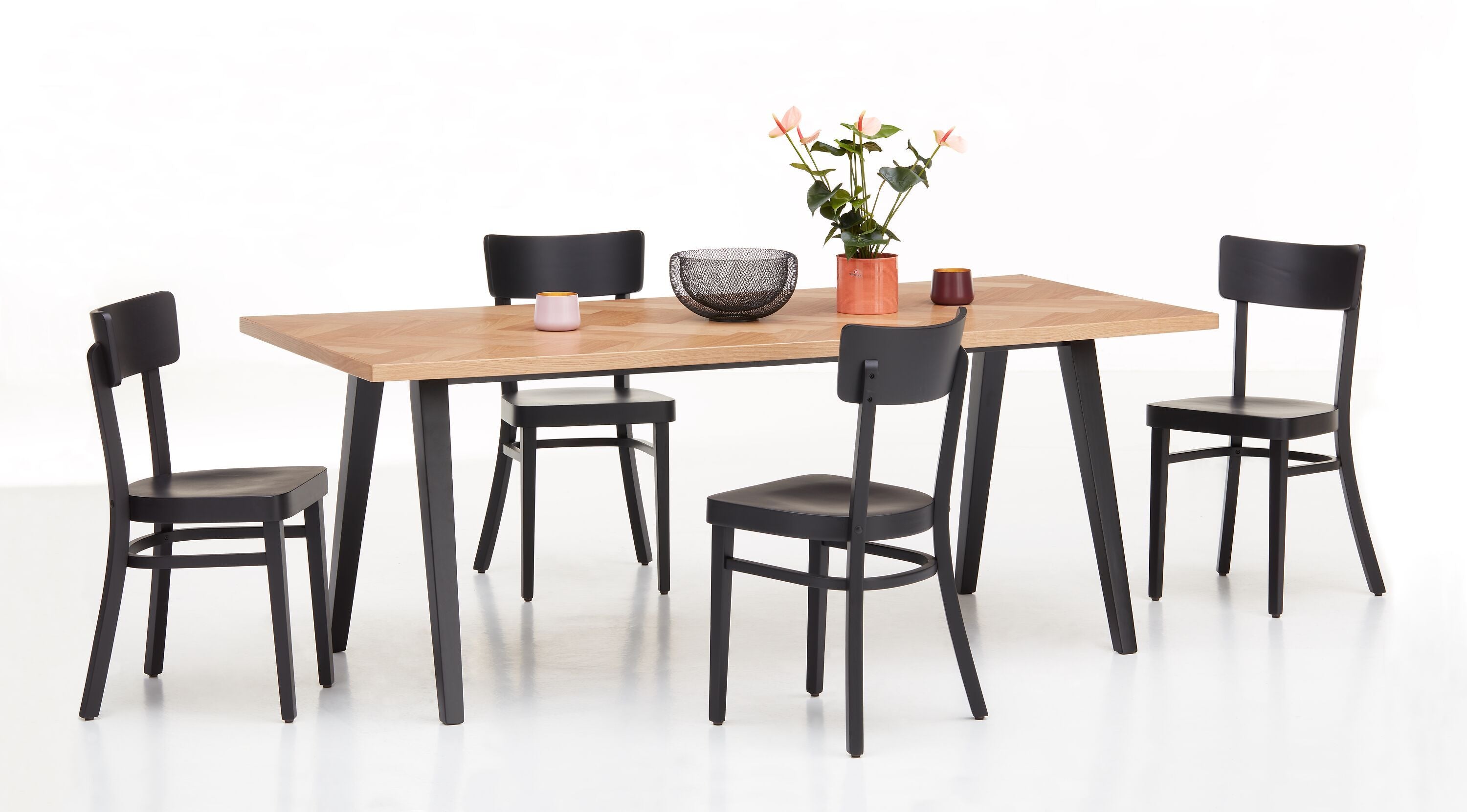 PANUCCI Stuhl - Schwarz / B: 40.0 cm x T: 40.0 cm x H: 82.0 cm
