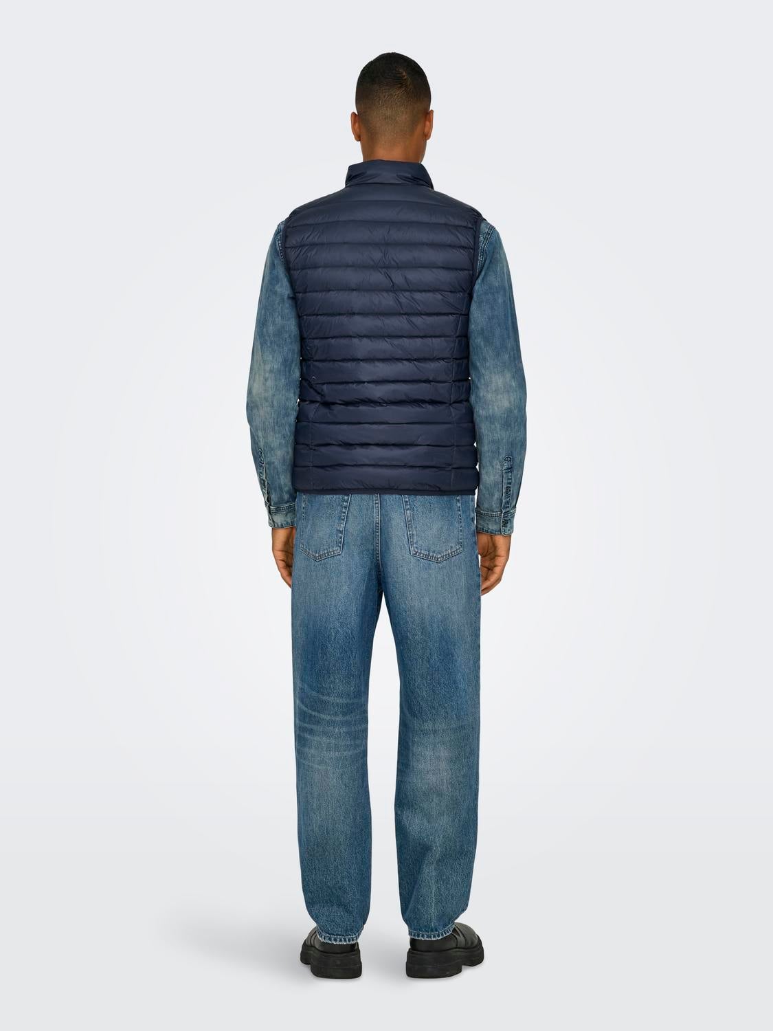 ONSEDGE Mittlere Taille Gerade geschnitten Jeans Medium Blue Denim