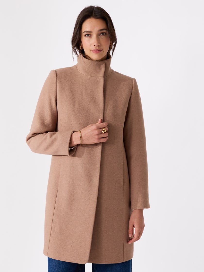 Mari kåpe i ullblanding Mocha Mousse