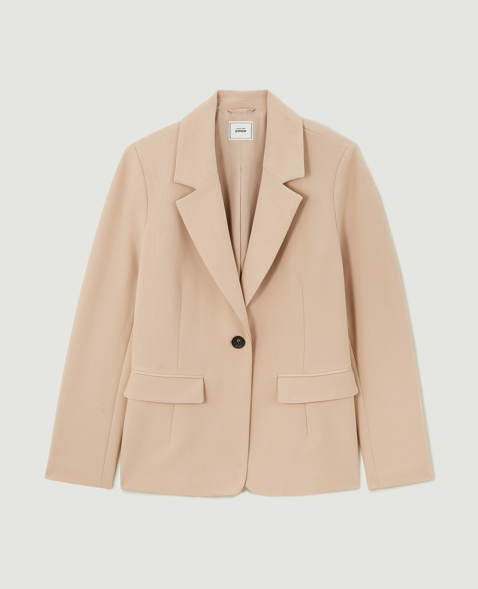 Veste blazer droite - Beige