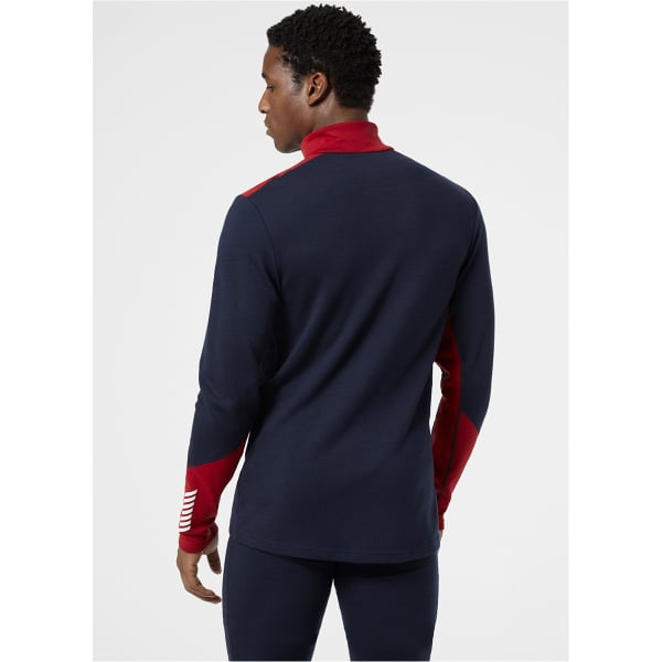 T-shirt thermique HELLY HANSEN LIFA MERINO MIDWEIGHT 1/2 ZIP NAVY