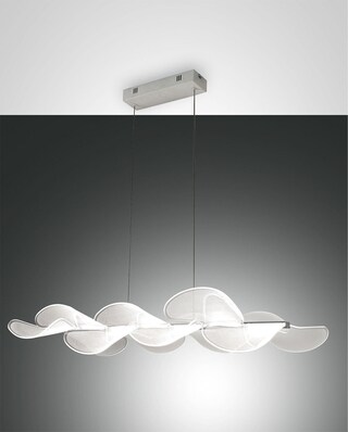 FABAS LUCE LED Balkenpendel SILVIE nickelfarbig