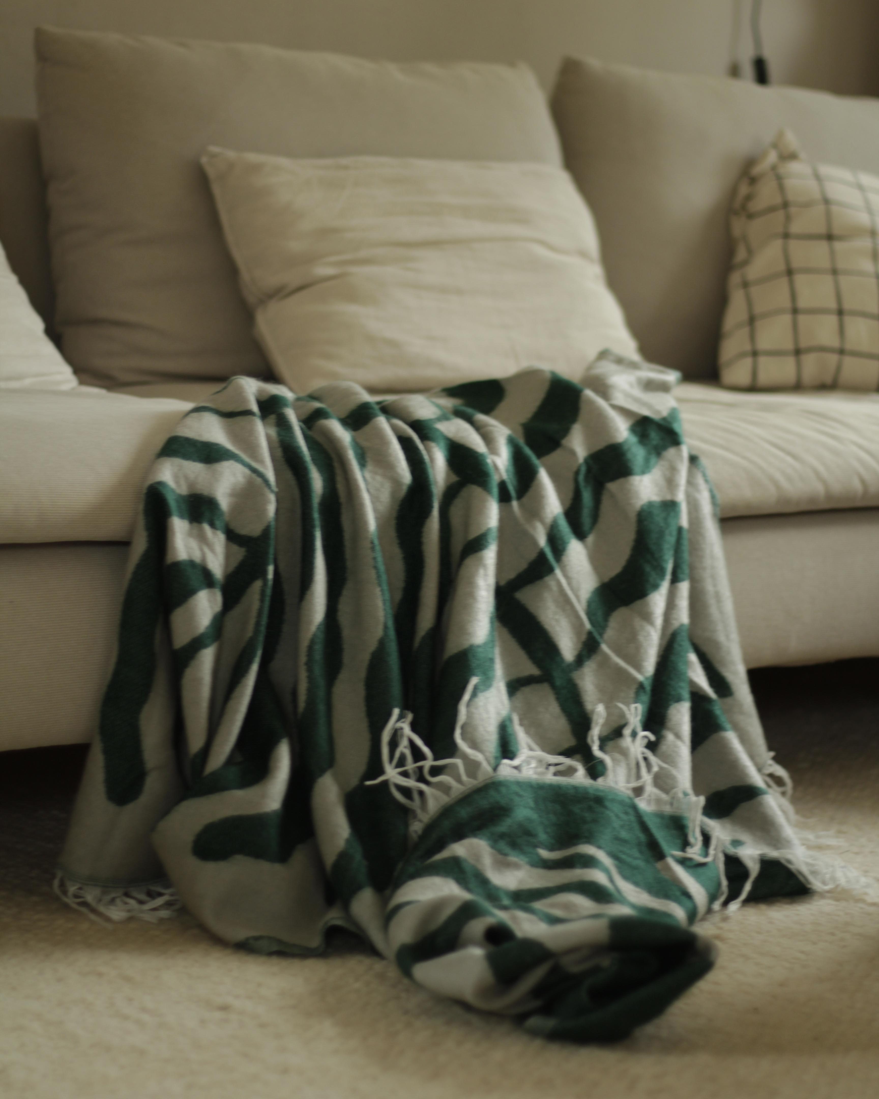 Plaid BARTAR Stof 130 x 170 cm Groen