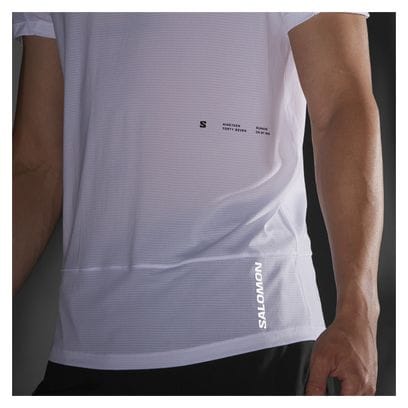 Maillot manches courtes Salomon Cross Run Graphic Blanc Homme